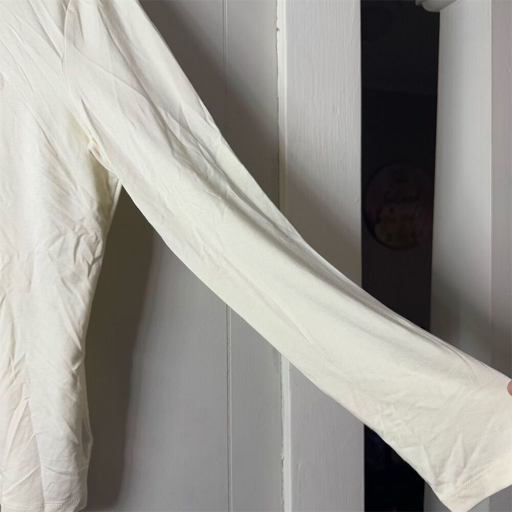 Lauren Ralph Lauren Women's M Cream white Turtleneck Long Sleeve‎ Shirt - Picture 4 of 7